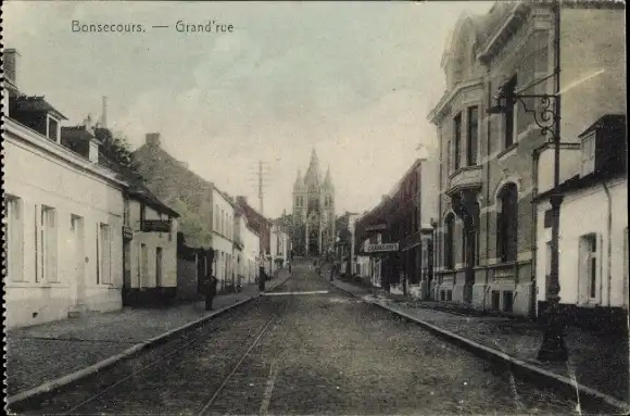 Ak Bon Secours Bonsecours Péruwelz Hennegau, Grande Rue