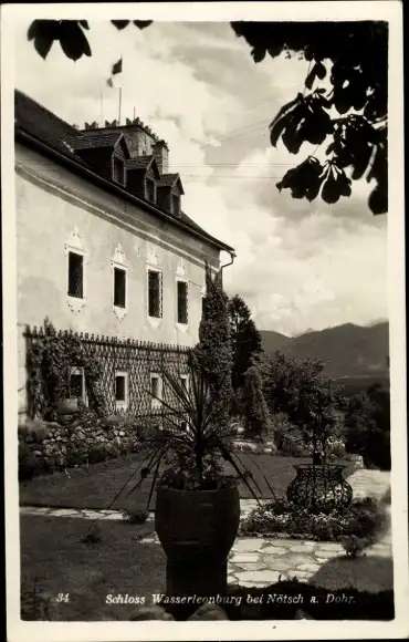 Ak Nötsch am Dobratsch Kärnten, Schloss Wasserleonburg