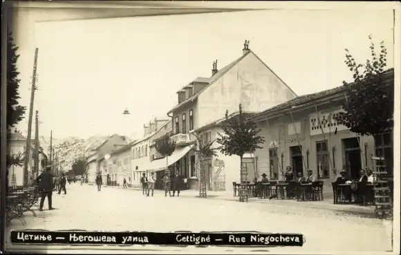 Foto Ak Цетиње Cetinje Montenegro, Niegocheva Straße