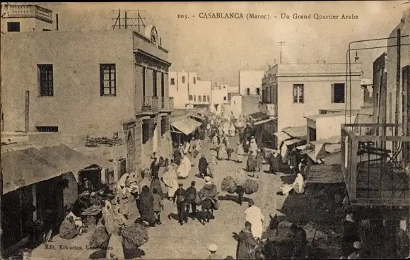 Ak Casablanca Marokko, Un Grand Quartier Arabe