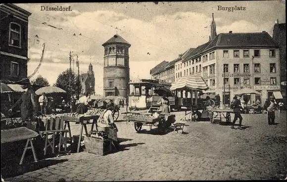 Ak Düsseldorf am Rhein, Burgplatz