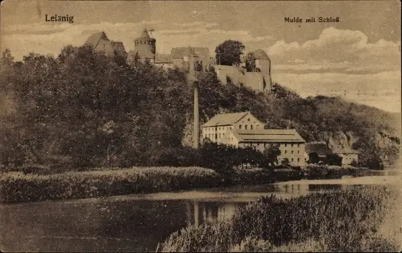 Ak Leisnig in Sachsen, Mulde, Schloss