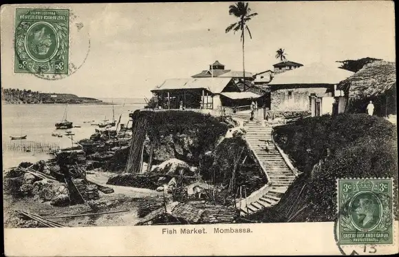 Ak Mombasa Kenia, Fischmarkt