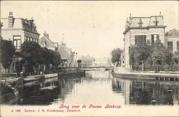 Ak Boskoop Alphen aan den Rijn Südholland Niederlande, Brug over de Gouwe