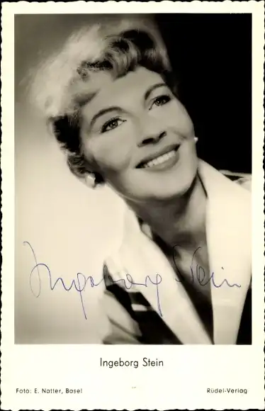 Ak Schauspielerin Ingeborg Stein, Portrait, Autogramm