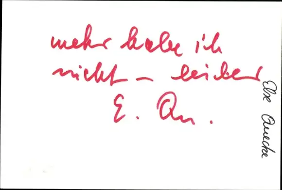 Ak Schauspielerin Else Quecke, Portrait, Autogramm