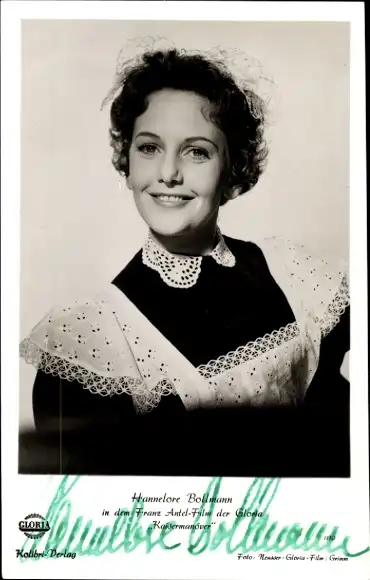 Ak Schauspielerin Hannelore Bollmann, Portrait, Film Kaisermanöver, Autogramm