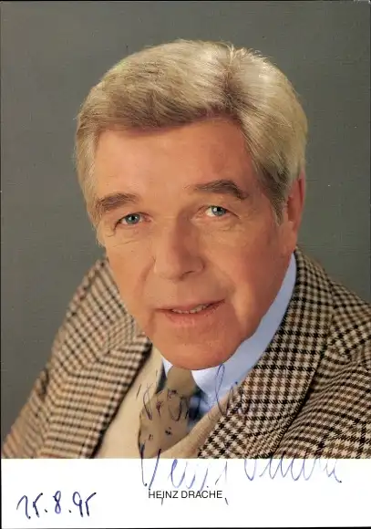 Ak Schauspieler Heinz Drache, Portrait, Autogramm