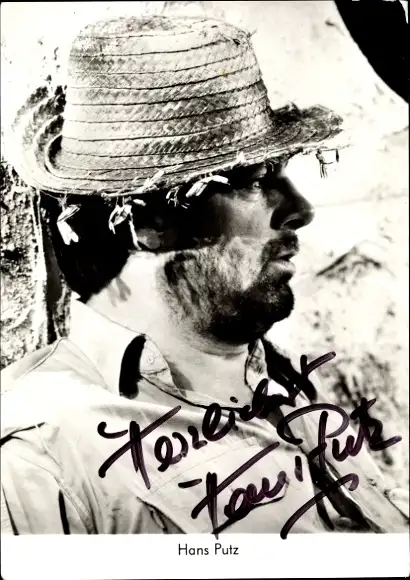 Ak Schauspieler Hans Putz, Portrait, Autogramm, Hut