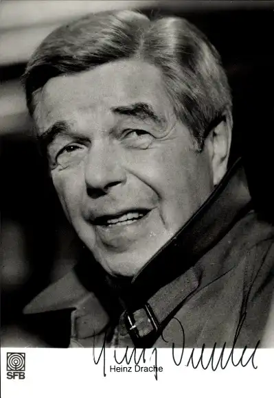 Ak Schauspieler Heinz Drache, Portrait, Autogramm