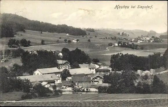 Ak Heutau Siegsdorf in Oberbayern, Panorama