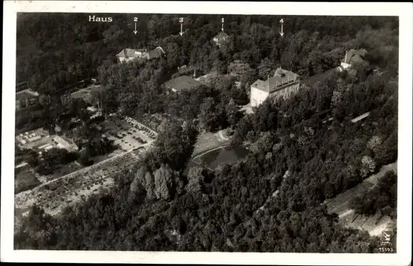 Ak Berlin Tempelhof Lichtenrade, Sanatorium Birkenhaag, Fliegeraufnahme