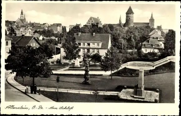 Ak Olsztyn Allenstein Ostpreußen, Partie am Schloss