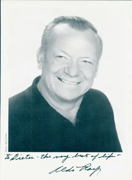 Foto Schauspieler Aldo Ray, Portrait, Autogramm