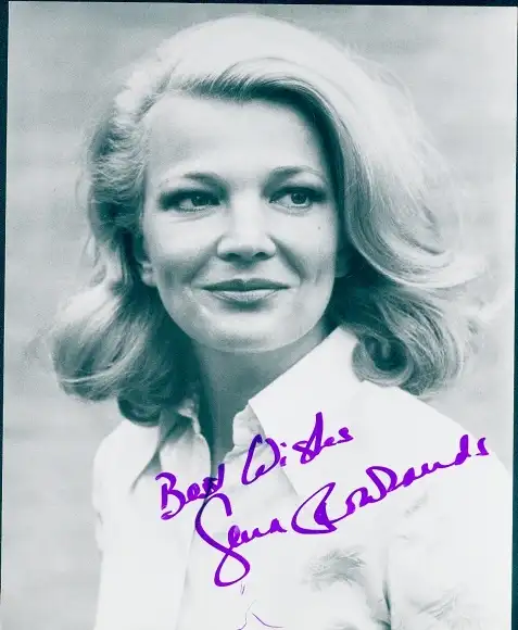 Foto Schauspielerin Gena Rowlands, Portrait, Autogramm