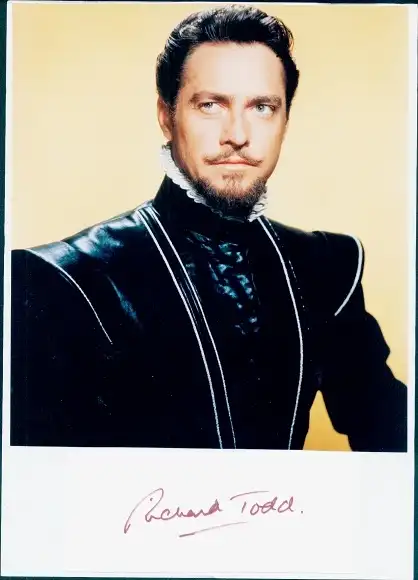 Foto Schauspieler Richard Todd, Portrait, Autogramm