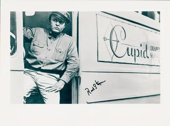 Foto Schauspieler Rod Steiger, Portrait, Autogramm