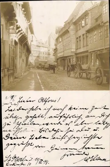 Foto Ak Berlin Steglitz, Straßenpartie, Karren