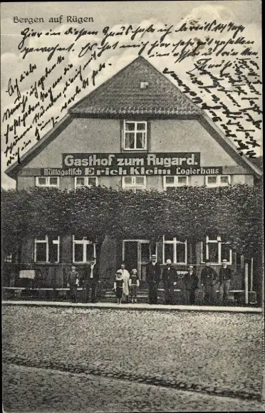 Ak Bergen auf der Insel Rügen, Gasthof zum Rugard