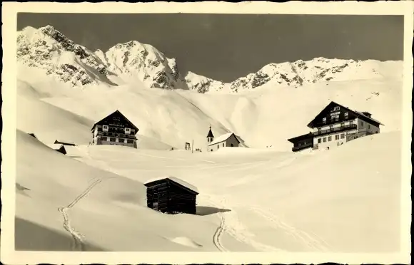 Ak Hochsölden Sölden in Tirol, Hotel Hochsölden, Hotel Enzian, Winter