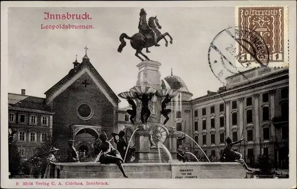 Ak Innsbruck in Tirol, Leopoldsbrunnen