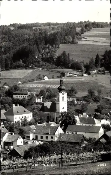 Ak Zöbern Niederösterreich, Gesamtansicht, Kirche