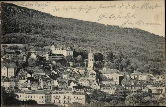 Ak Baden Baden am Schwarzwald, Blick von Kronprinzenstraße