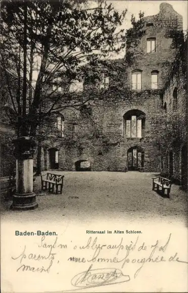 Ak Baden Baden am Schwarzwald, Rittersaal im Alten Schloss