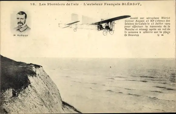 Ak Die Pioniere der Luftfahrt, Der französische Flieger Bleriot
