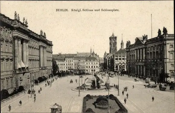 Ak Berlin Mitte, Schloss, Schlossplatz