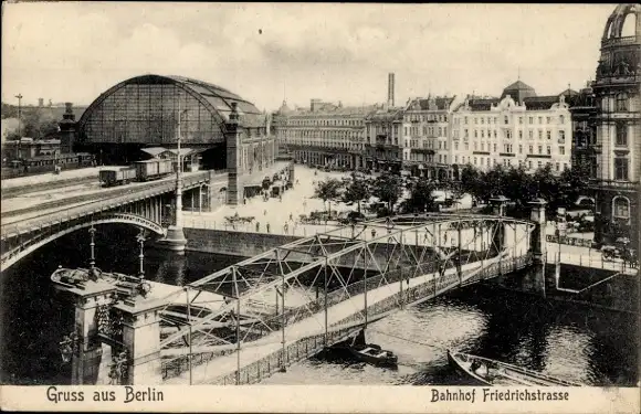 Ak Berlin Mitte, Friedrichstraße, Bahnhof