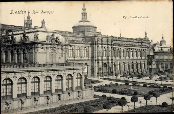 Ak Dresden Altstadt, Königlicher Zwinger, Königliche Gemälde-Galerie