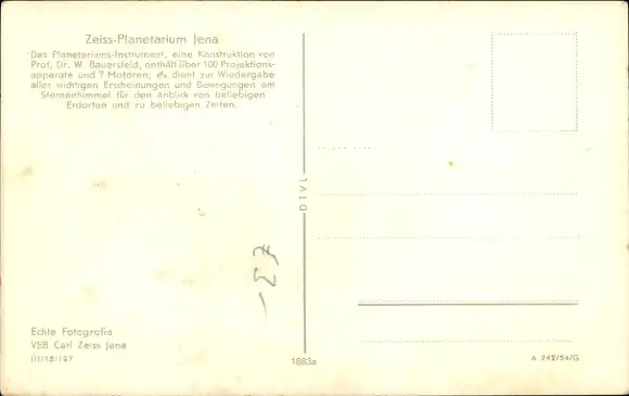 Ak Jena in Thüringen, Zeiss-Planetarium, Nahaufnahme des Projektors