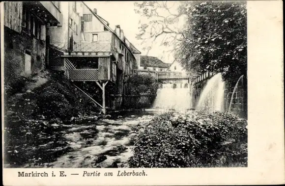 Ak Sainte Marie aux Mines Markirch Elsass Haut Rhin, Partie am Leberbach