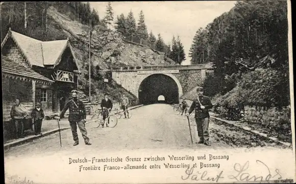 Ak Husseren Hüsseren Wesserling Elsass Haut Rhin, Deutsch Französische Grenze