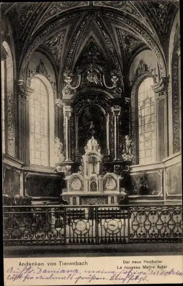 Ak Thierenbach Jungholtz Jungholz Elsass Haut Rhin, Kirche, Neuer Hochaltar