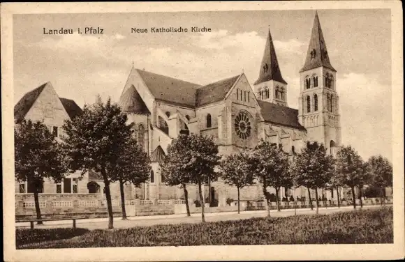 Ak Landau in der Pfalz, Neue Katholische Kirche