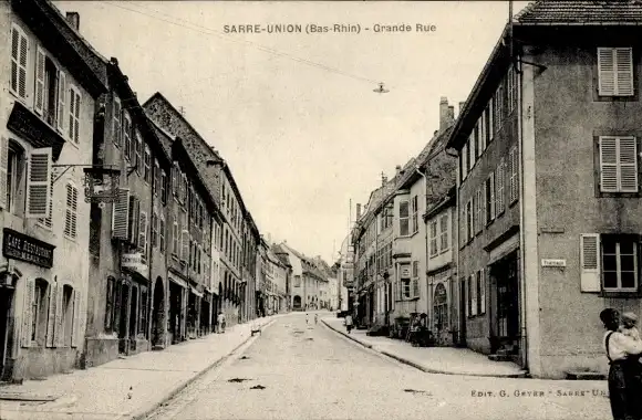 Ak Sarre Union Saarunion Elsass Bas Rhin, Grande Rue