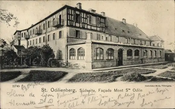 Ak Obernai Elsass Bas Rhin, Odilienberg Mont Sainte Odile, Südseite