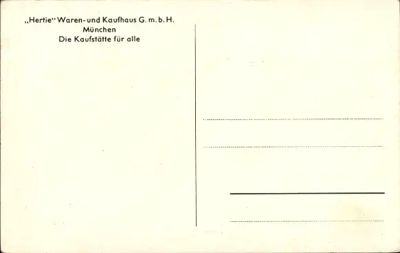 Ak München Bayern, Warenhaus u. Kaufhaus Hertie