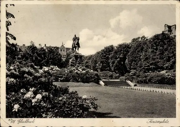 Ak Mönchengladbach am Niederrhein, Kaiserplatz, Denkmal