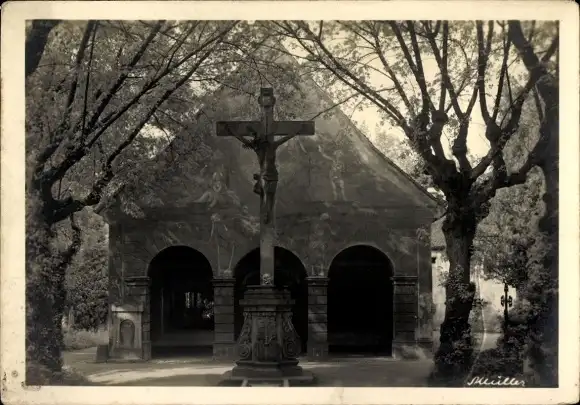 Foto Ak Freiburg im Breisgau, Friedhofkapelle