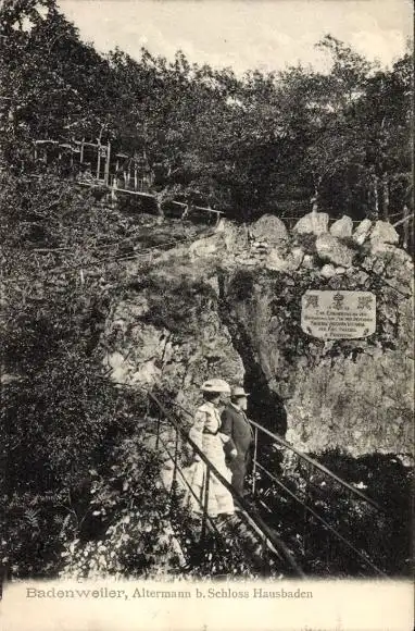 Ak Badenweiler im Schwarzwald, Schloss Hausbaden, Altermann