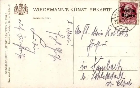 Künstler Ak Bamberg in Oberfranken, Dom