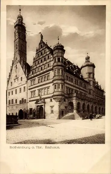 Ak Rothenburg ob der Tauber Mittelfranken, Rathaus