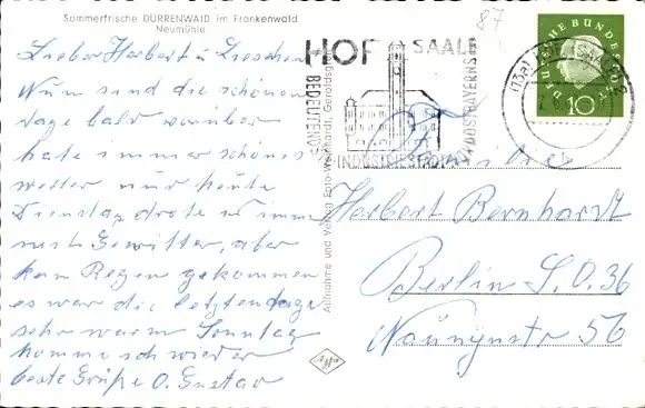 Ak Dürrenwaid Geroldsgrün Oberfranken, Neumühle