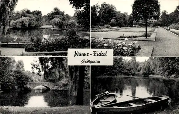 Ak Wanne Eickel Herne, Ansichten Stadtgarten