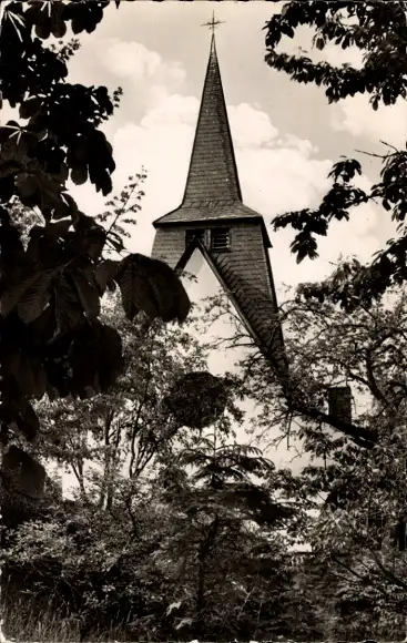 Ak Bad Salzig Boppard am Rhein, evangelische Kirche