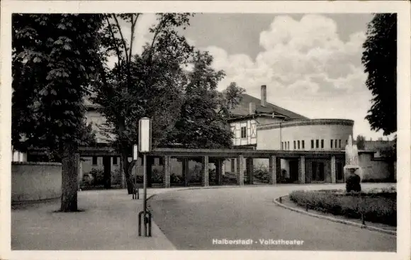 Ak Halberstadt am Harz, Volkstheater