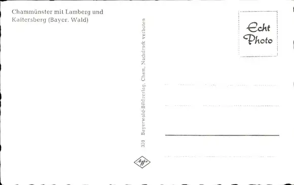 Ak Chammünster Cham Oberpfalz, Lamberg und Kaltersberg